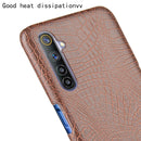 For Oppo Realme 6 Shockproof Crocodile Texture PC + PU Case(Brown)