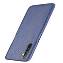 For Oppo Realme 6 Shockproof Crocodile Texture PC + PU Case(Blue)