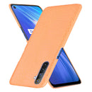 For Oppo Realme 6 Shockproof Crocodile Texture PC + PU Case(Orange)