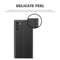 For Galaxy Note 10 Plus Side Display Magnetic Horizontal Flip Plain Texture Cloth + PC Case with Holder & Sleep / Wake-up Function(Dark Blue)