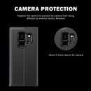 For Galaxy S9 Side Display Magnetic Horizontal Flip Plain Texture Cloth + PC Case with Holder & Sleep / Wake-up Function(Black)