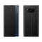 For Galaxy S10 Plus Side Display Magnetic Horizontal Flip Plain Texture Cloth + PC Case with Holder & Sleep / Wake-up Function(Black)