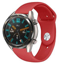 22mm For Huawei Watch GT2e GT2 46mm Monochrome Silicone Reverse Buckle Strap(Red)