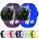 22mm For Huawei Watch GT2e GT2 46mm Monochrome Silicone Reverse Buckle Strap(Red)