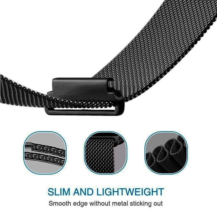 22mm For Huawei Watch GT2e GT2 46mm Milanese Metal Watch Band(Black)