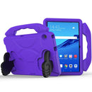 For Huawei MediaPad T5 10.1 inch EVA Children Falling Proof Flat Protective Shell With Thumb Bracket(Purple)