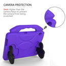 For Huawei MediaPad T5 10.1 inch EVA Children Falling Proof Flat Protective Shell With Thumb Bracket(Purple)