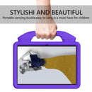 For Huawei MediaPad T5 10.1 inch EVA Children Falling Proof Flat Protective Shell With Thumb Bracket(Purple)
