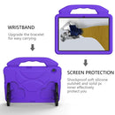 For Huawei MediaPad T5 10.1 inch EVA Children Falling Proof Flat Protective Shell With Thumb Bracket(Purple)