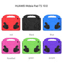 For Huawei MediaPad T5 10.1 inch EVA Children Falling Proof Flat Protective Shell With Thumb Bracket(Purple)