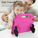 For Huawei MediaPad M5 10.8 inch EVA Children Falling Proof Flat Protective Shell With Thumb Bracket(RoseRed)