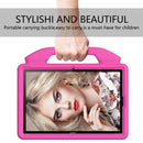 For Huawei MediaPad M5 10.8 inch EVA Children Falling Proof Flat Protective Shell With Thumb Bracket(RoseRed)
