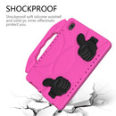 For Huawei MediaPad M5 10.8 inch EVA Children Falling Proof Flat Protective Shell With Thumb Bracket(RoseRed)