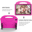 For Huawei MediaPad M5 10.8 inch EVA Children Falling Proof Flat Protective Shell With Thumb Bracket(RoseRed)