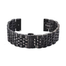 22mm For Huawei Watch GT2e GT2 46mm Seven Stainless Steel Watch Band(Black)