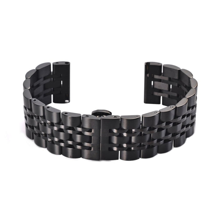 22mm For Huawei Watch GT2e GT2 46mm Seven Stainless Steel Watch Band(Black)