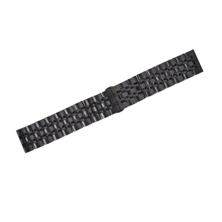 22mm For Huawei Watch GT2e GT2 46mm Seven Stainless Steel Watch Band(Black)