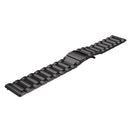 22mm For Huawei Watch GT2e GT2 46mm Three Flat Buckle Stainless Steel Watch Band(Black)