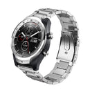 22mm For Huawei Watch GT2e GT2 46mm Three Flat Buckle Stainless Steel Watch Band(Silver)