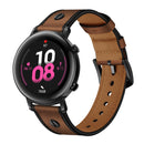 22mm For Huawei Watch GT2e / GT2 46mm Leather Watch Band(Red brown crazy horse)