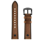 22mm For Huawei Watch GT2e / GT2 46mm Leather Watch Band(Red brown crazy horse)