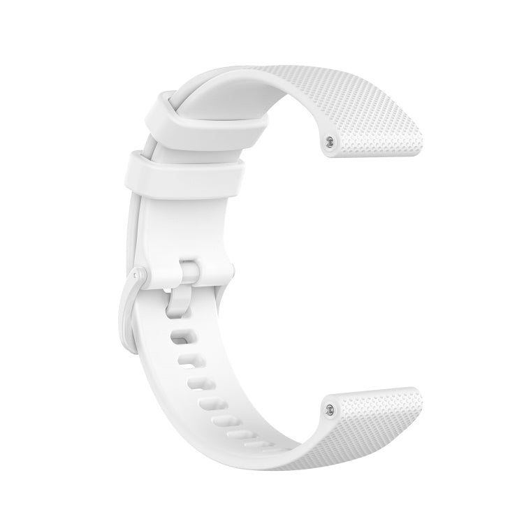 For Garmin Vivoactive 4 22mm Silicone Watch Band(White)
