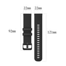 For Garmin Vivoactive 4 22mm Silicone Watch Band(Black)
