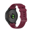 For Garmin Vivoactive 4 22mm Silicone Watch Band(Wine Red)