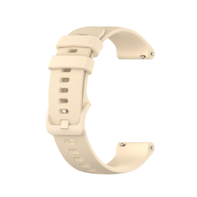 For Garmin Vivoactive 4 22mm Silicone Watch Band(Beige)