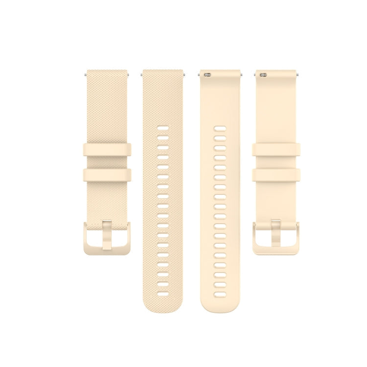 For Garmin Vivoactive 4 22mm Silicone Watch Band(Beige)