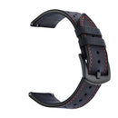 22mm For Huawei Watch GT2e / GT2 46mm Plum Blossom Hole Leather Watch Band(Blue)