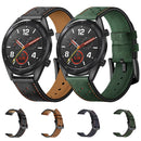 22mm For Huawei Watch GT2e / GT2 46mm Plum Blossom Hole Leather Watch Band(Black Orange)