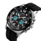 SKMEI 1538 Multi-Function Time Large Dial Steel Belt Men Casual Sports Electronic Watch(Silver-Silicone Belt)