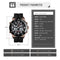 SKMEI 1538 Multi-Function Time Large Dial Steel Belt Men Casual Sports Electronic Watch(Black-Silicone Belt)