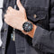 SKMEI 1538 Multi-Function Time Large Dial Steel Belt Men Casual Sports Electronic Watch(Rose Gold-Steel Belt)