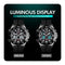 SKMEI 1538 Multi-Function Time Large Dial Steel Belt Men Casual Sports Electronic Watch(Rose Gold-Steel Belt)