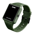 SKMEI 1541 Fashion Led Watch Square Couple Model Waterproof Electronic Watch Silicone Watch(Green)