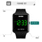 SKMEI 1541 Fashion Led Watch Square Couple Model Waterproof Electronic Watch Silicone Watch(Black)
