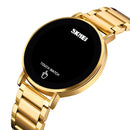 SKMEI 1550 Simple and Stylish LED Touch Screen Men Watch Waterproof Stainless Steel With Electronic Watch(Gold)