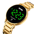 SKMEI 1550 Simple and Stylish LED Touch Screen Men Watch Waterproof Stainless Steel With Electronic Watch(Gold)