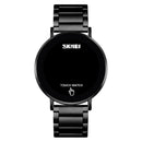 SKMEI 1550 Simple and Stylish LED Touch Screen Men Watch Waterproof Stainless Steel With Electronic Watch(Black)