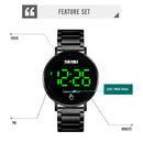 SKMEI 1550 Simple and Stylish LED Touch Screen Men Watch Waterproof Stainless Steel With Electronic Watch(Black)