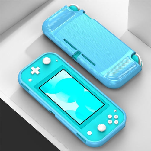 Brushed Texture Carbon Fiber TPU Case For Nintendo Switch Lite(Blue)