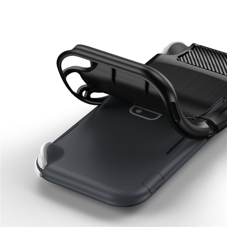 Brushed Texture Carbon Fiber TPU Case For Nintendo Switch Lite(Red)