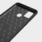 For Galaxy A21s Brushed Texture Carbon Fiber TPU Case(Red)