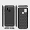 For Galaxy A21s Brushed Texture Carbon Fiber TPU Case(Red)
