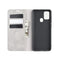 For Galaxy A21s Retro-skin Business Magnetic Suction Leather Case with Holder & Card Slots & Wallet(Grey)