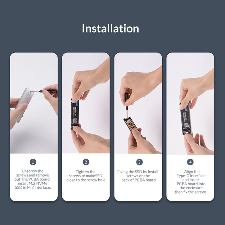 ORICO M2PJ NVME M.2 SSD Enclosure(Silver)