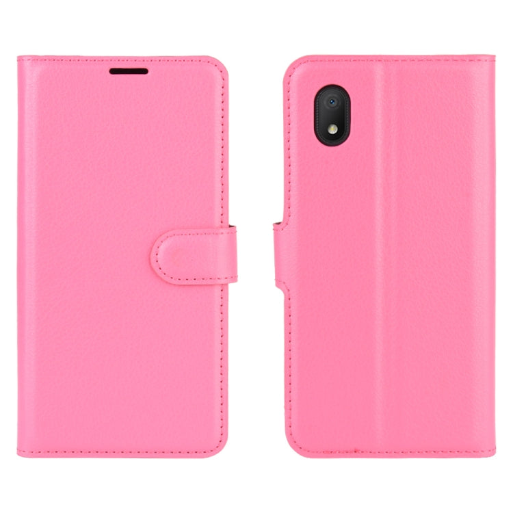 For alcatel 1B (2020) Litchi Texture Horizontal Flip Protective Case with Holder & Card Slots & Wallet(Rose red)