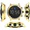 Suitable for FOSSIL Gen5 Carlyle Double Row PC Case with Drill(Gold)